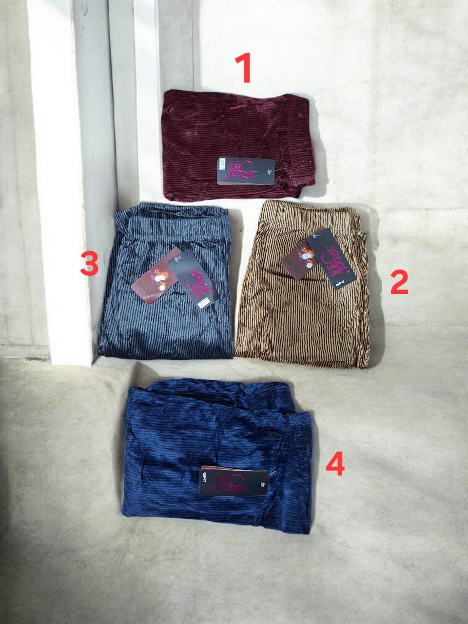 شلوار مخمل کبریتی زنانه وارداتی