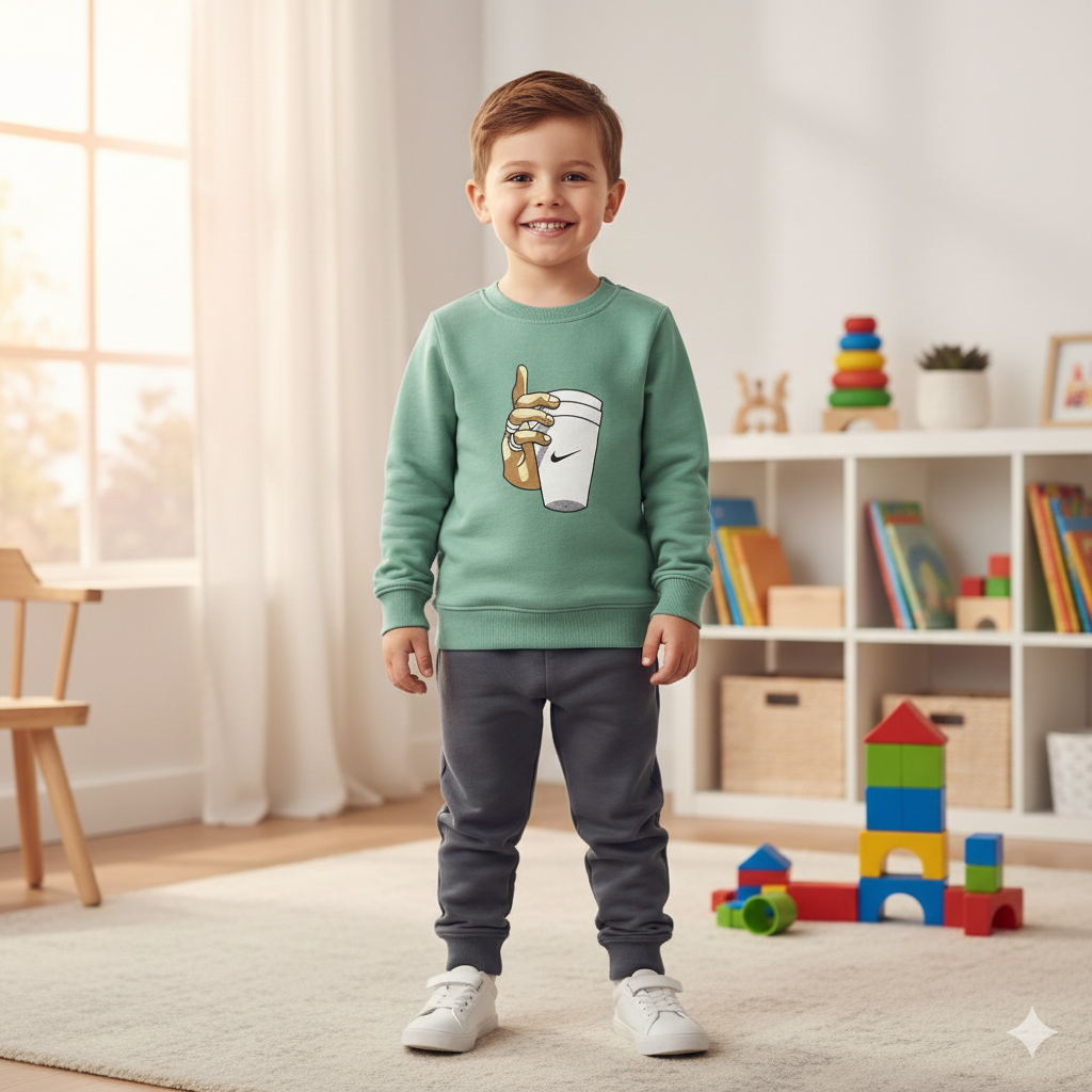 بلوز پنبه پسرانه گلدوزی با کیفیت طرح لیوان