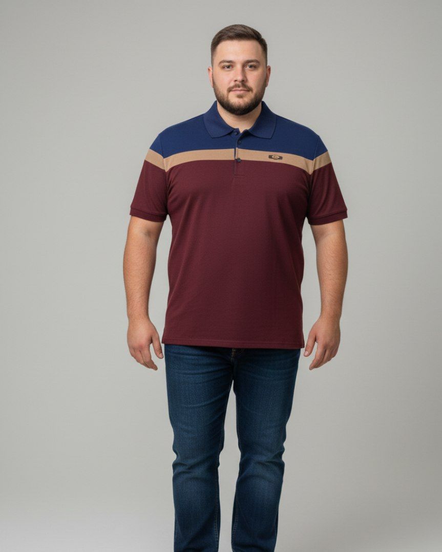 تیشرت مردانه جودون  یقه دار سایز بزرگ