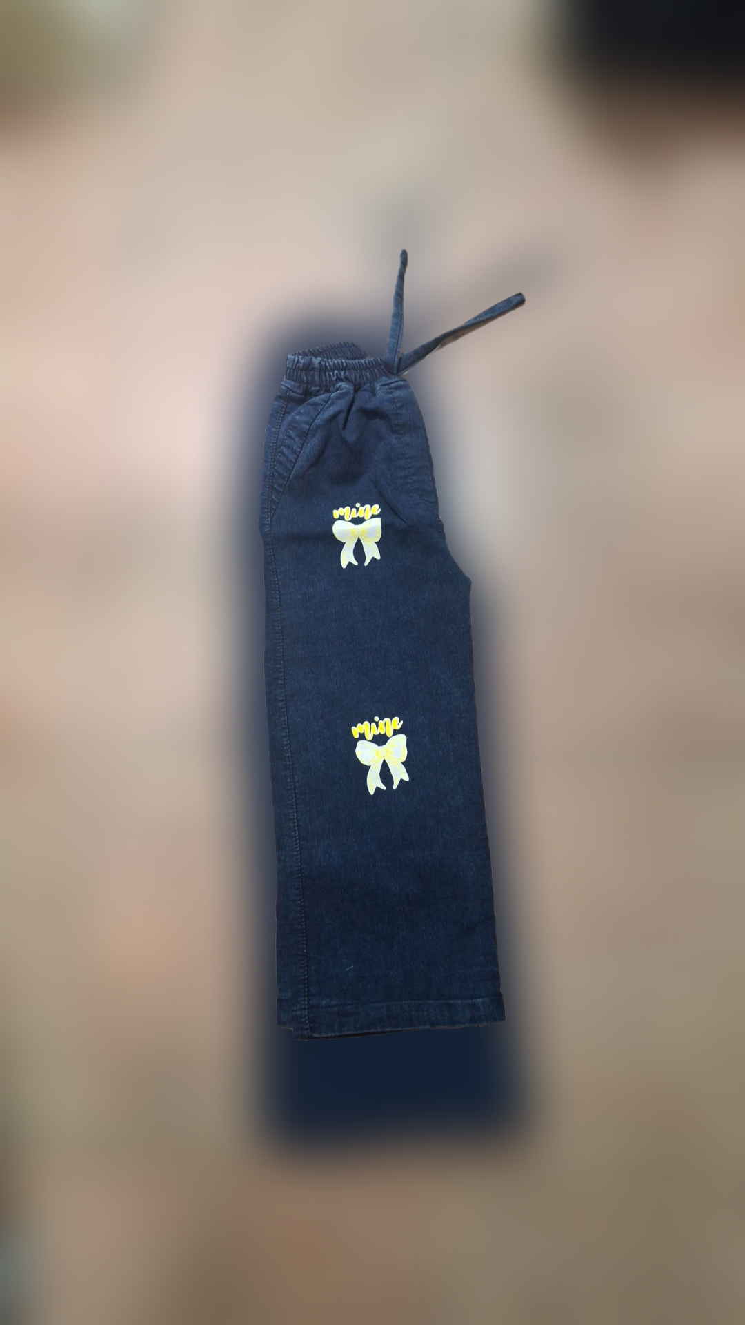 شلوار دخترانه طرح لی نیم بگ جنس لی کاغذی