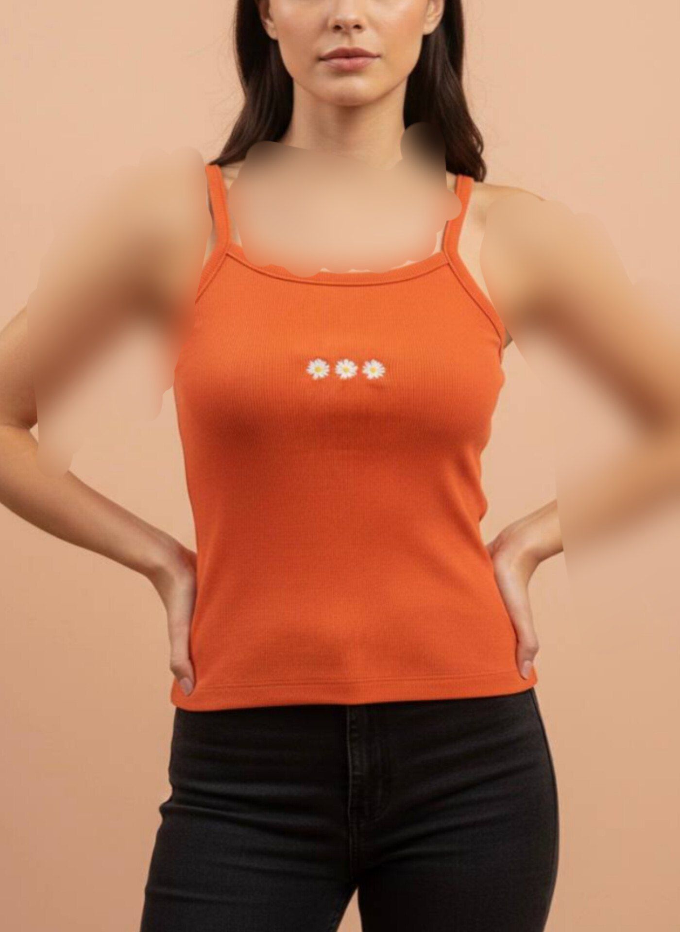 تاپ بندی لاکرا کبریتی  بابونه گلدوزی زنانه