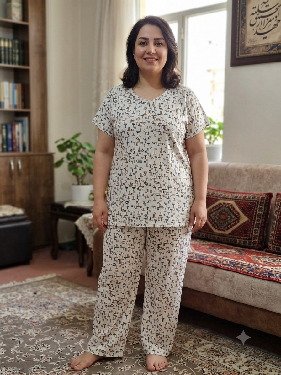 تیشرت شلوار زنانه نخی تضمینی