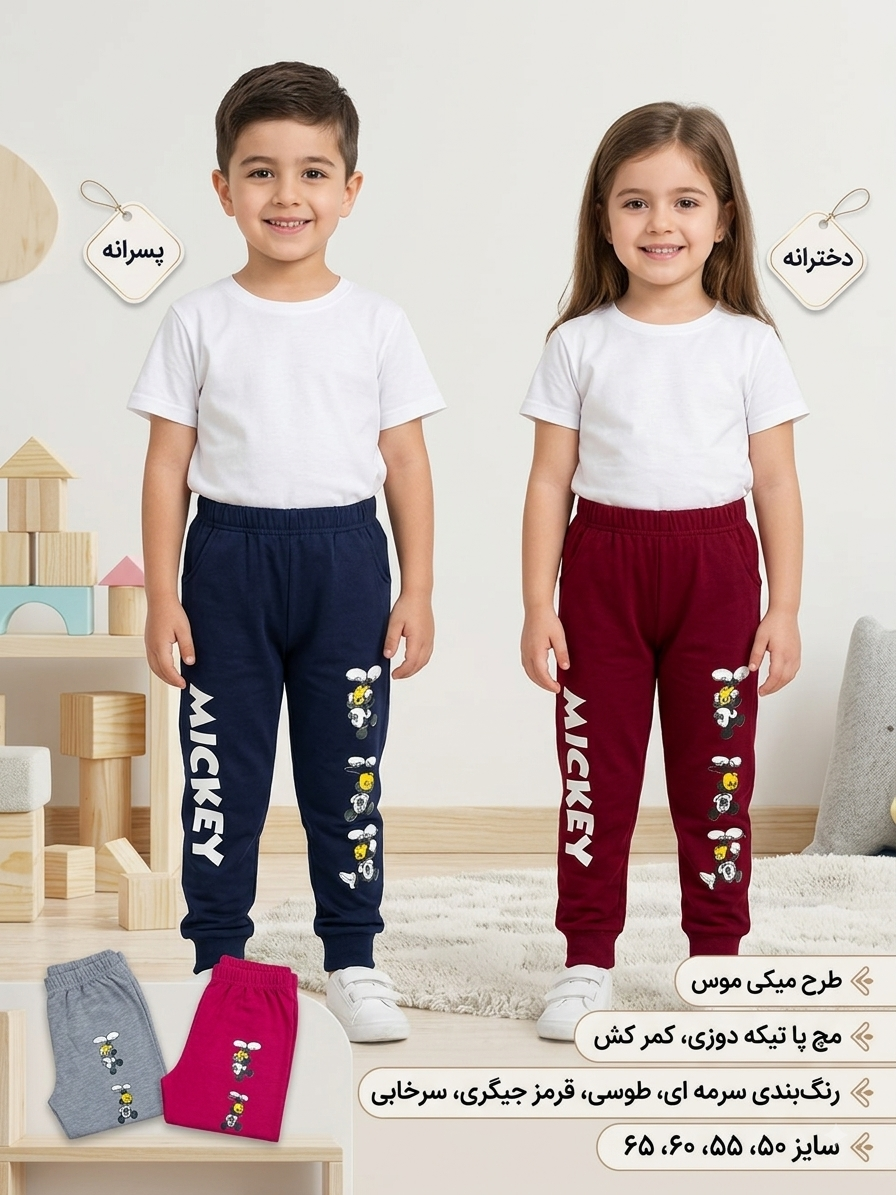 شلوار دخترانه پسرانه تیپ کش اعلا
